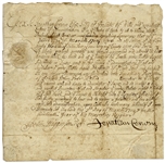 Jonathan Corwin, Judge of the Salem Witch Trials, Document Signed as Salem Judge -- Document Has Association to the Infamous Trials